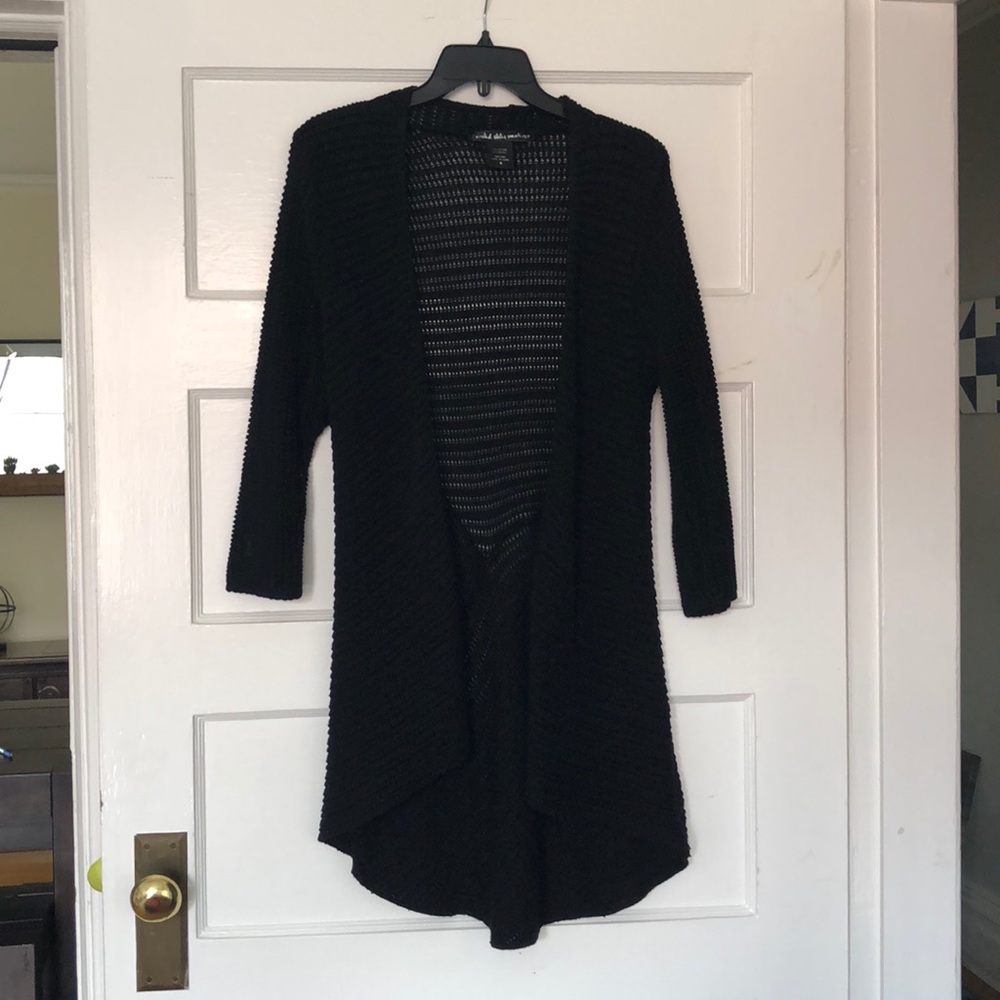 Black knit cardigan